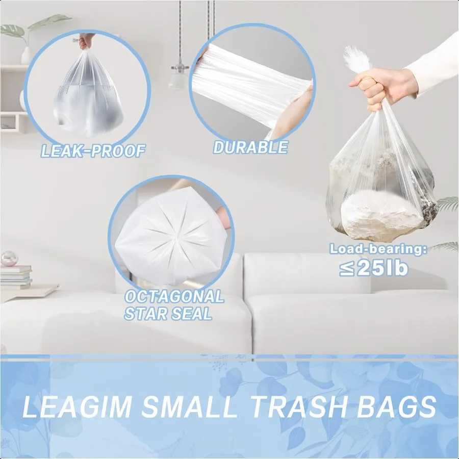 Small Trash Bags 4 Gallon 108 Count LeakageProof 4 Gallon Trash Bag Small Garbage Bags for Office Bedroom Bathroom Mini Trash B C251119