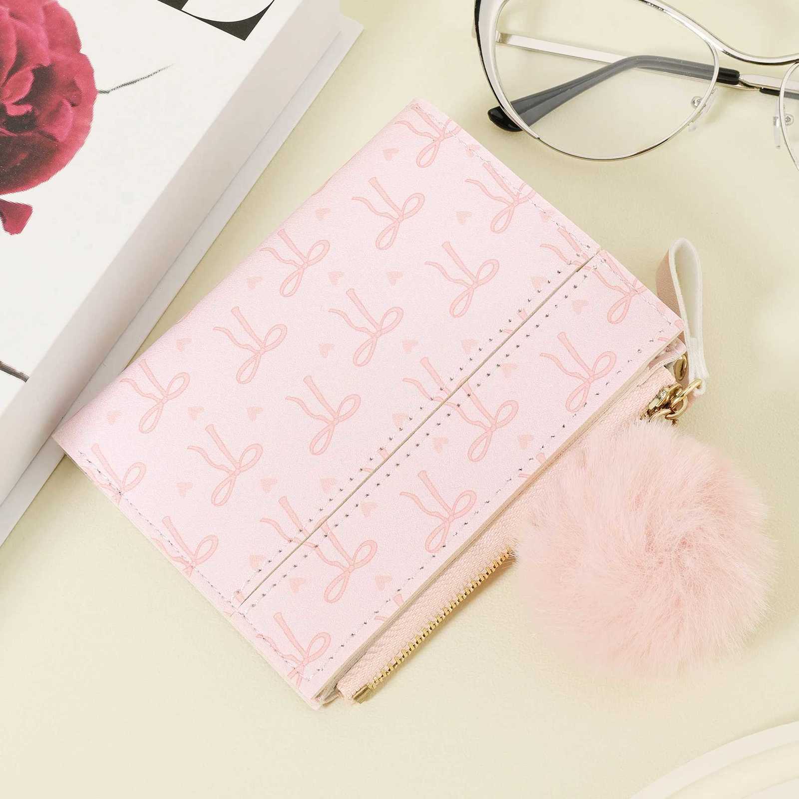 Fashion Features a Stylish Pom pom Accent Small Wallet Coin Pocket Small Wallet Womens Fashion Multi Card Slot Wallet and IdT251119