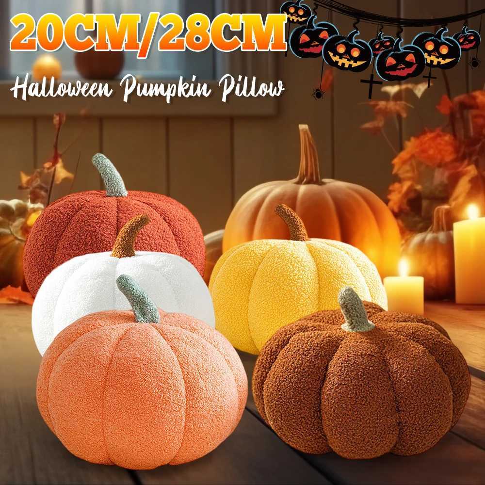 20/28CM Halloween Simulated Pumpkin 3D Pumpkin Shaped Stuffed Throw Holidays Props Decorative Throw M251119