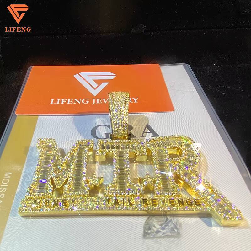 100 Pass Diamond Tester 18mm S925 Sterling Silver Iced 3Rows VVS Mens Hiphop Necklace Cuban Link Chain Mens Hiphop Necklace