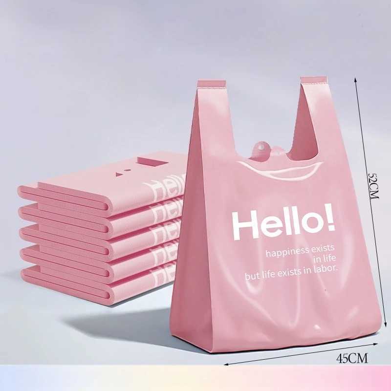 50pcs Disposable Trash Bags with Handles - for Hoom Outdoor Car - Multi-Purpose Home Cleaning Essentials Easy Carry Bag C251119