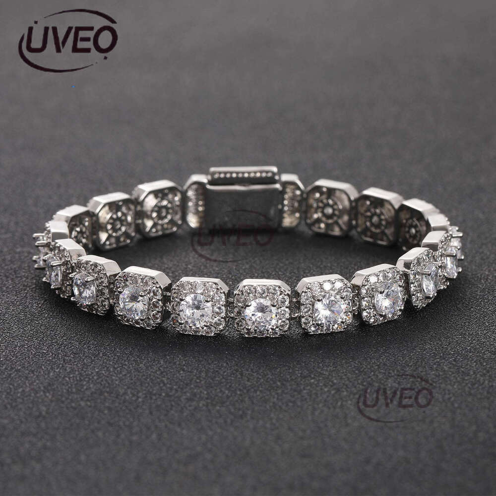 Luxury designer Solid rock sugar chain 10mm inlaid with ice VVS Moissanite necklace, necklace bracelet for men and women Free delivery