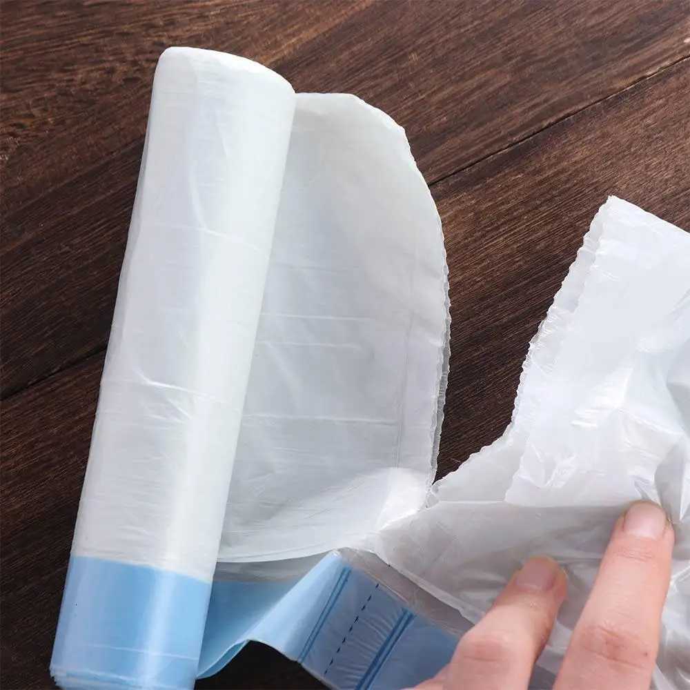 White Cat Litter Box Trash Bag PE with Drawstring Special Cat Litter Bag Pet Poop Trash Bags Cat Toilet Garbage Bag Outdoor C251119