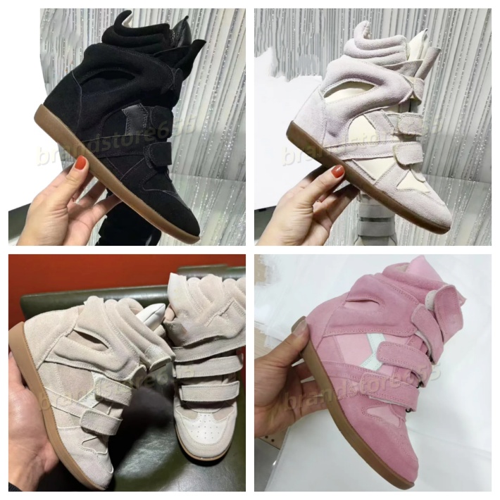 Size 35-42 Deisgner Brand Isabel Hot Sale-Black Genuine Leather Winter Boots Bekett Leather-Trimmed Suede Wedge Sneakers Fashion Show New Shoes