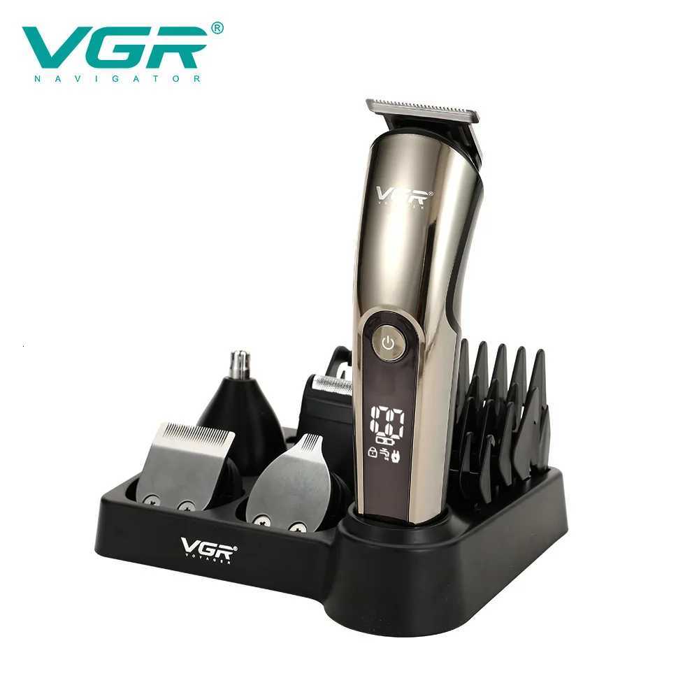 VGR 107 hair clipper cross-border digital display multi-functional cutter head professional carving electric fader manufacturersT251120