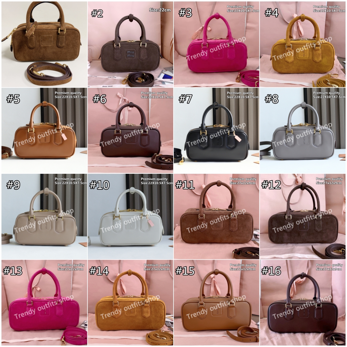 2025 New Suede Leather Bowling Bag Luxury Designer Casual Outfit Crossbody Handbags Size 27cm 22cm