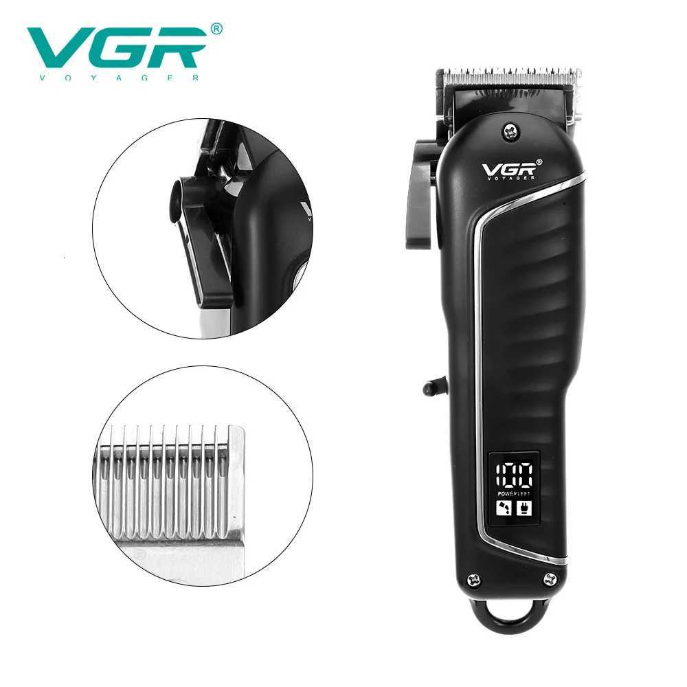 VGR 683 Hair Clipper Professional Hair Cutting Machine Barber Rechargeable Hair Trimmer Digital Display Trimmer for MenT251120