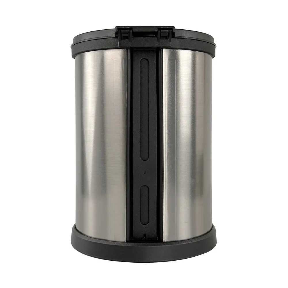 5 Gallon Round Step Trash Can Touchless Bathroom Wastebasket Durable Pedal Design Silver C251120