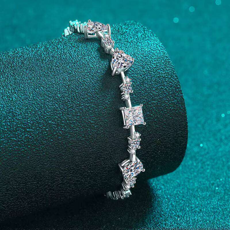 14K 1ct 2ct 3ct Princess Cut Tennis Bracelet Lab Grown