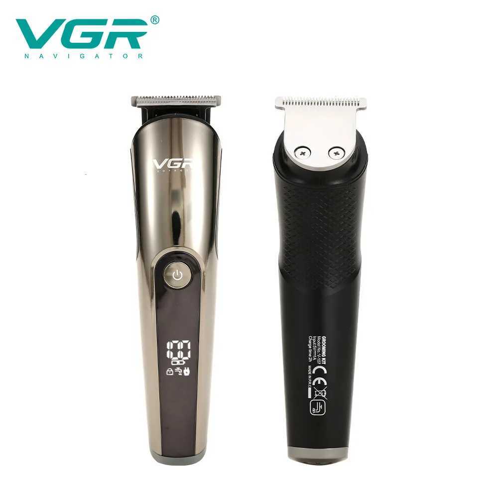 VGR 107 hair clipper cross-border digital display multi-functional cutter head professional carving electric fader manufacturersT251120