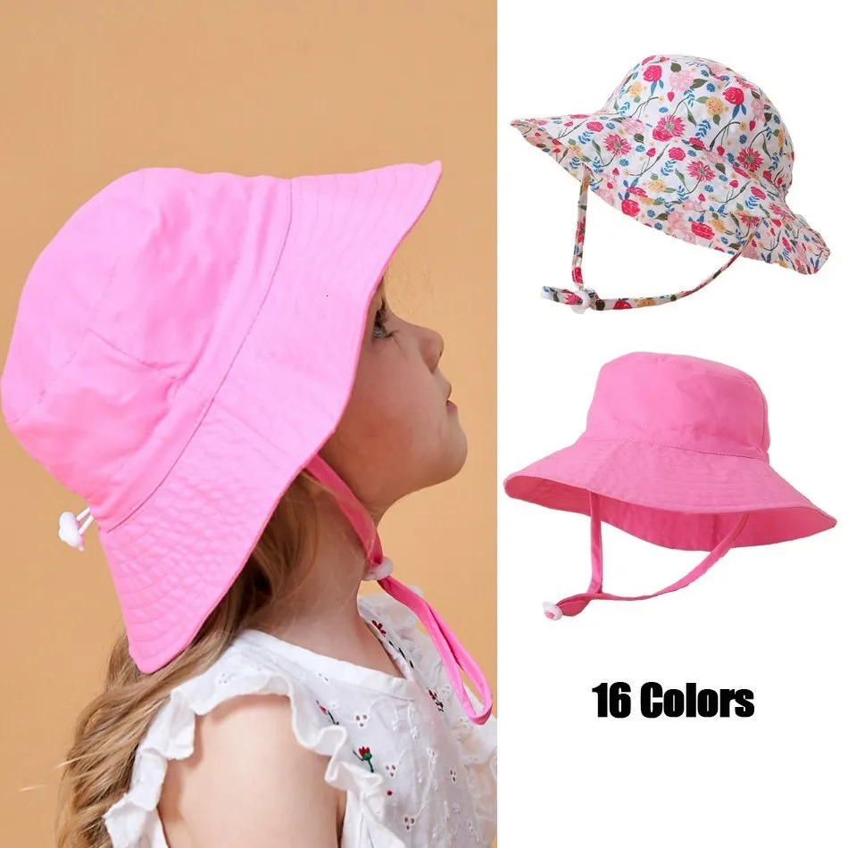 Childrens Hat Preschool Boys and Girls Summer Cartoon Panama Sun Baby Beach Fishermans Bucket Ear Hood 08 Years 250414z