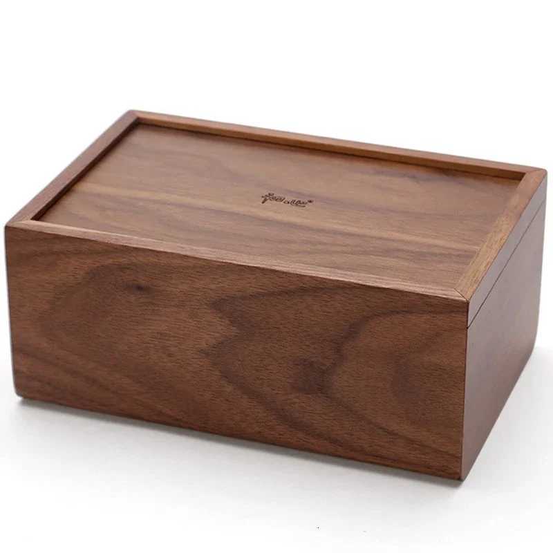 Walnut Wood Tissue Box Holder Cover Designer Tissue Storage Boxes Luxury Wooden Napkin Box Modern Rectangular Napkins Case Home C251120