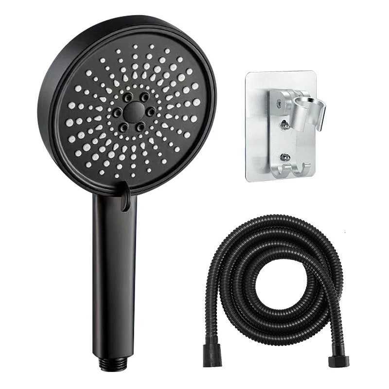 5 Modes Shower Head Showerhead Set Large Round High Pressure Portable Save Rain Artichoke Bathroom Faucet Accessories Set ToiletM251120