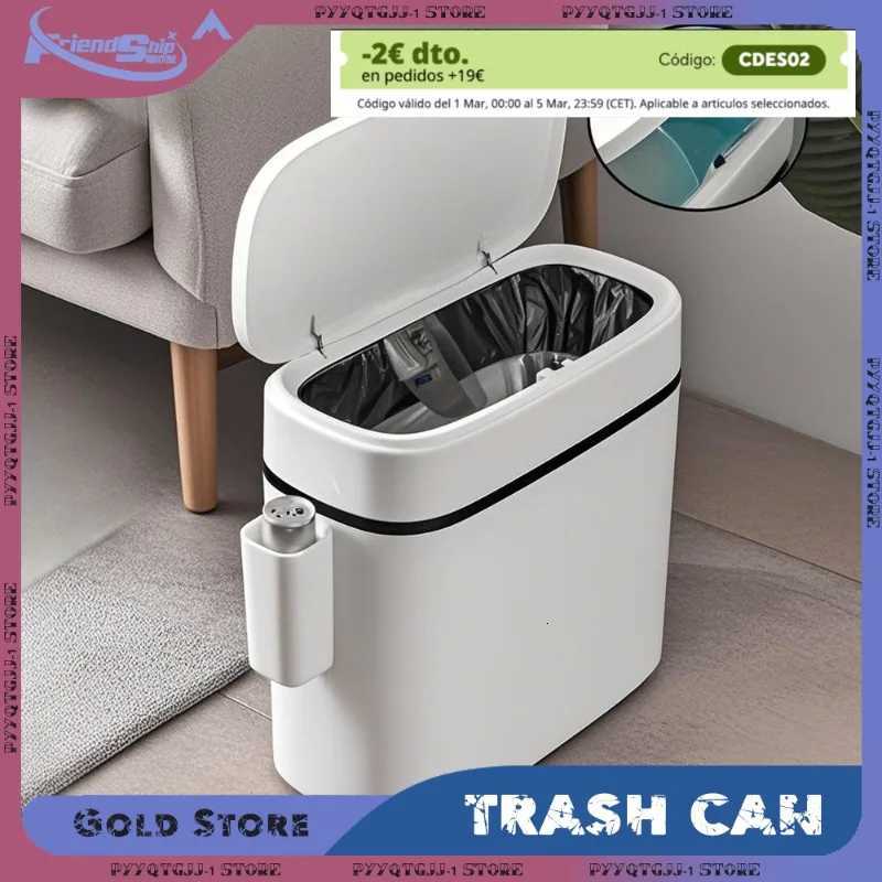 Wastebasket for Kitchen Bathroom Waste Bin Home Press-type Large Capacity Trash Can with Storage Box Waterproof Narrow Trash Can C251120