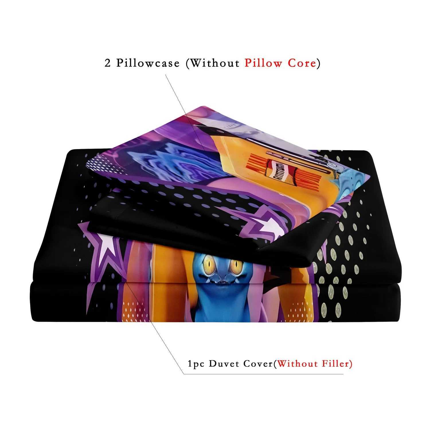 Kpop Demon Hunters Huntrix Bedding Set Single Twin Full Queen King Size Bed Set Adult Bedroom Sets Anime BedDuvet Cover W251120