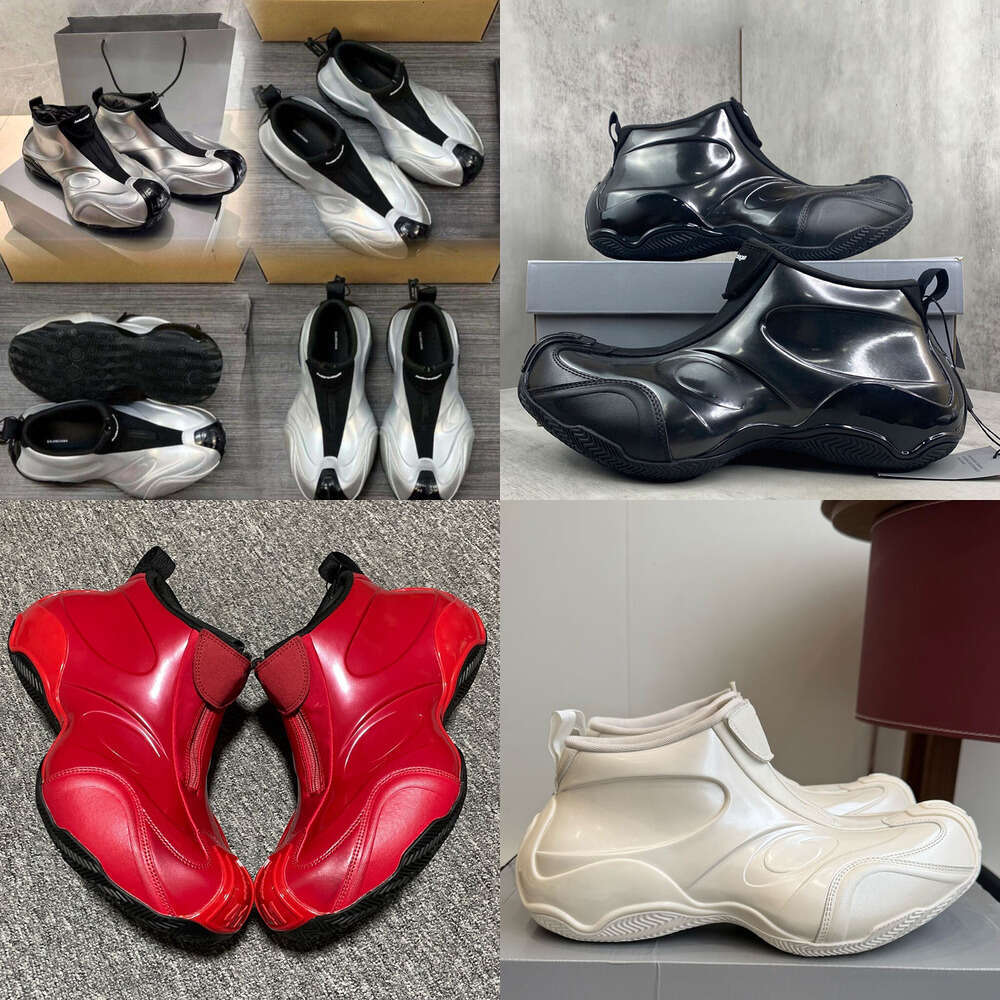 NEW Luxury Designer Mens Basketball Sneaker Casual athletic Shoes Thick soled strapless basketball shoes Worn Out Effect Zip Hook and Loop Fastener Leather shoe