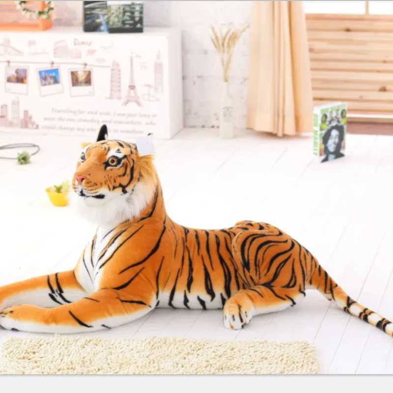 30-120CM High Quality Giant White Tiger Stuffed Toy Lovely Big Size Tiger Plush Doll Soft Pillow Christmas Gift G251120