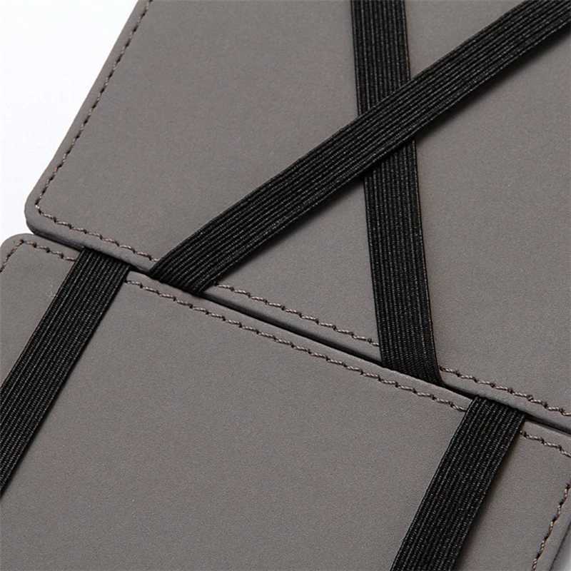 Ultra thin 2023 new mens PU leather mini magic wallet zipper coin wallet bag plastic credit card bank card holder W250419