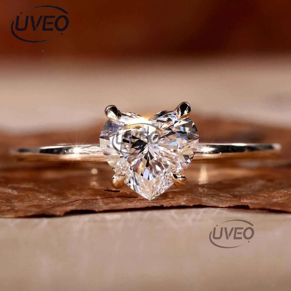 Wholesale 10K 14K Solid Vvs Moissanite Engagement Rings Women Sier Dia Emerald Radiant Oval Cut Gold Ring