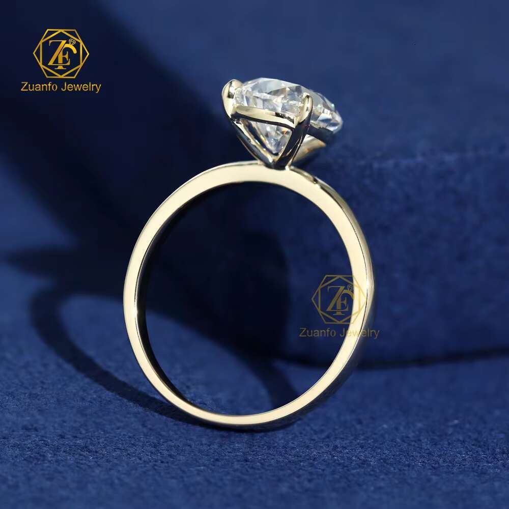 Fine Jewelry 14K 18K Gold Lab Grown Diamond Ring Women 1-3carat Pear Cut Wedding Engagement Rings for Women