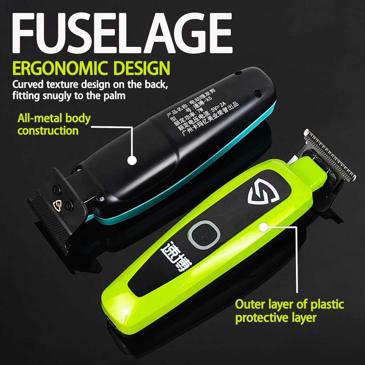 BRDCLIP X5 7200RPM Professional Hair Trimmer DLC Squama Blade Hair Finish Machine Detail Clipper for Man BarbershopT251120