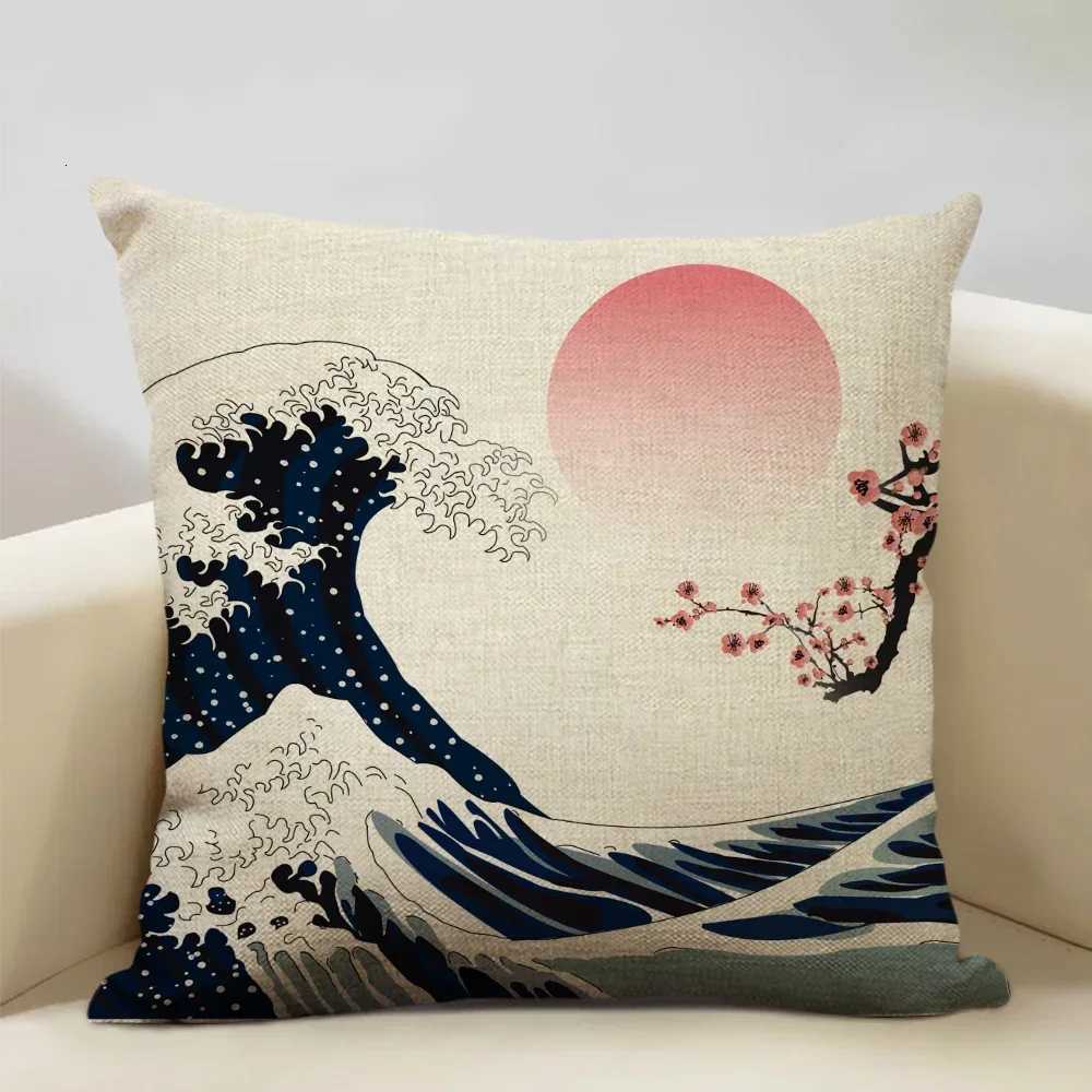 Pillow Case Japan Mount Fuji Ukiyo-e Retro Cushion Cover Sofa case Home Decor Throw Case 45x45cm C251120