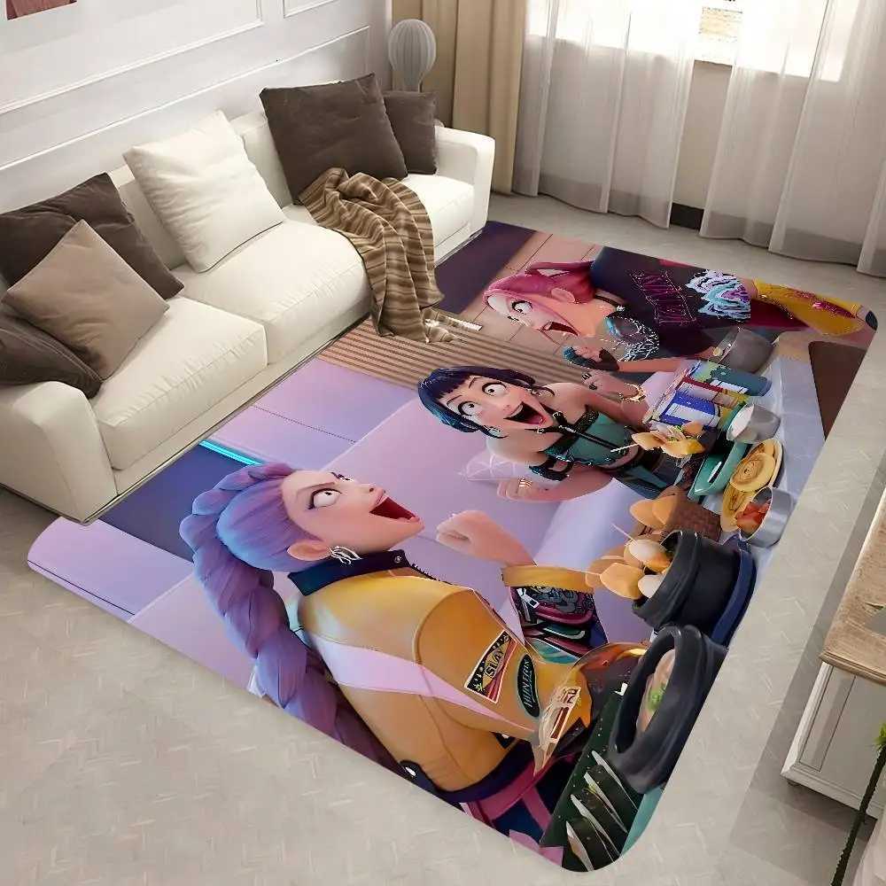 KPop Demon Hunters luxury Door Mat Nordic Style Bedroom Living Room Doormat Home Balcony Anti-Slip AlfombraM251120