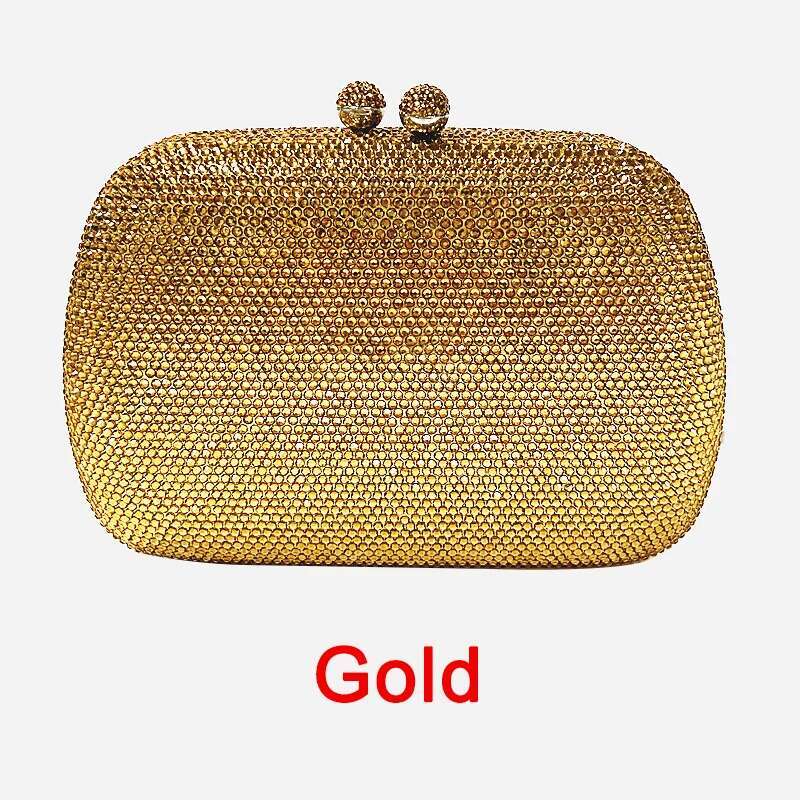 Diamond bag Large Yellow Metal Wedding Gift Bag New Arrival Women Crystal Bridal Clutches Lady Party Prom Handbag designer bag women bag