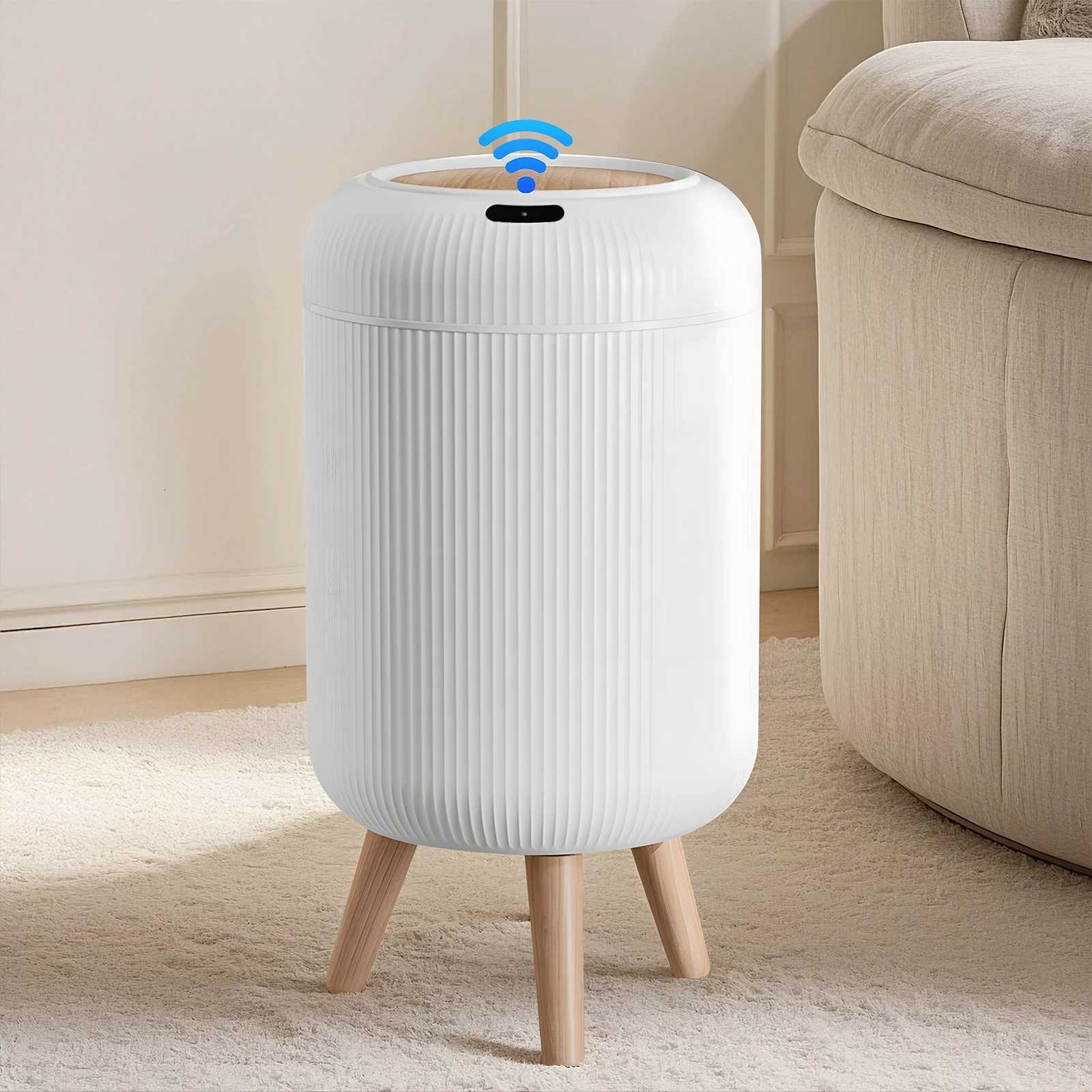 Smart Sensor Trash Can 3 Gallon/11 Liter Motion Sensor Trash Can Removable High Leg Design Anti-Odor Sealed Lid Silent Auto C251120