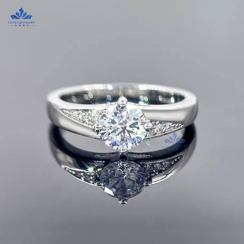 Fancy Jewelry Custom Fine Jewelry 925sliver 14K 18K Gold GRA VVS Diamond Wedding Ring Woman Engagement Moissanite Ring for Women