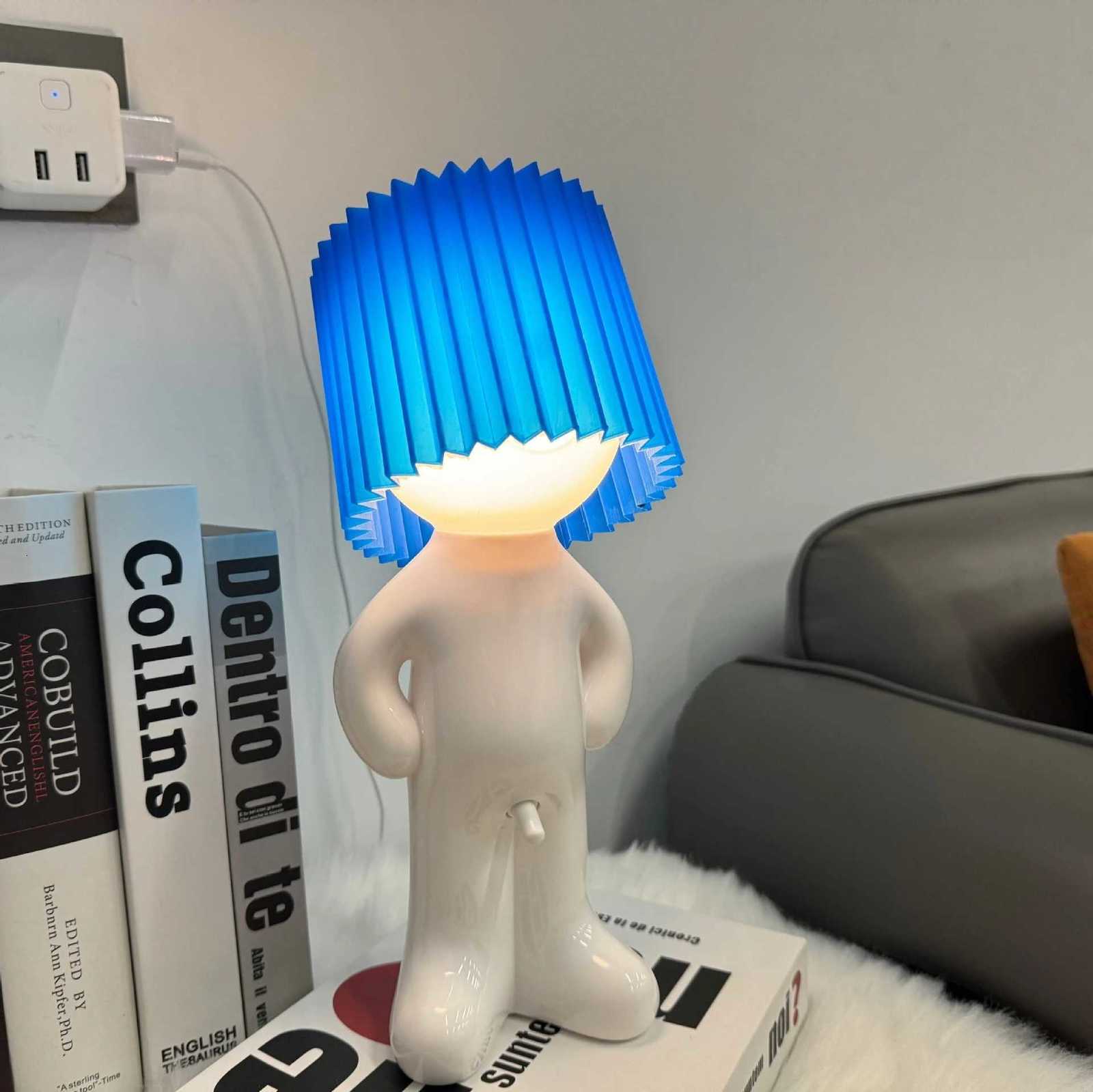 Table Small Book Lights Little Naughty Boy Night Light Shy Man Lamp for Children Home Room Bedside Desk Decoration Gift M251120