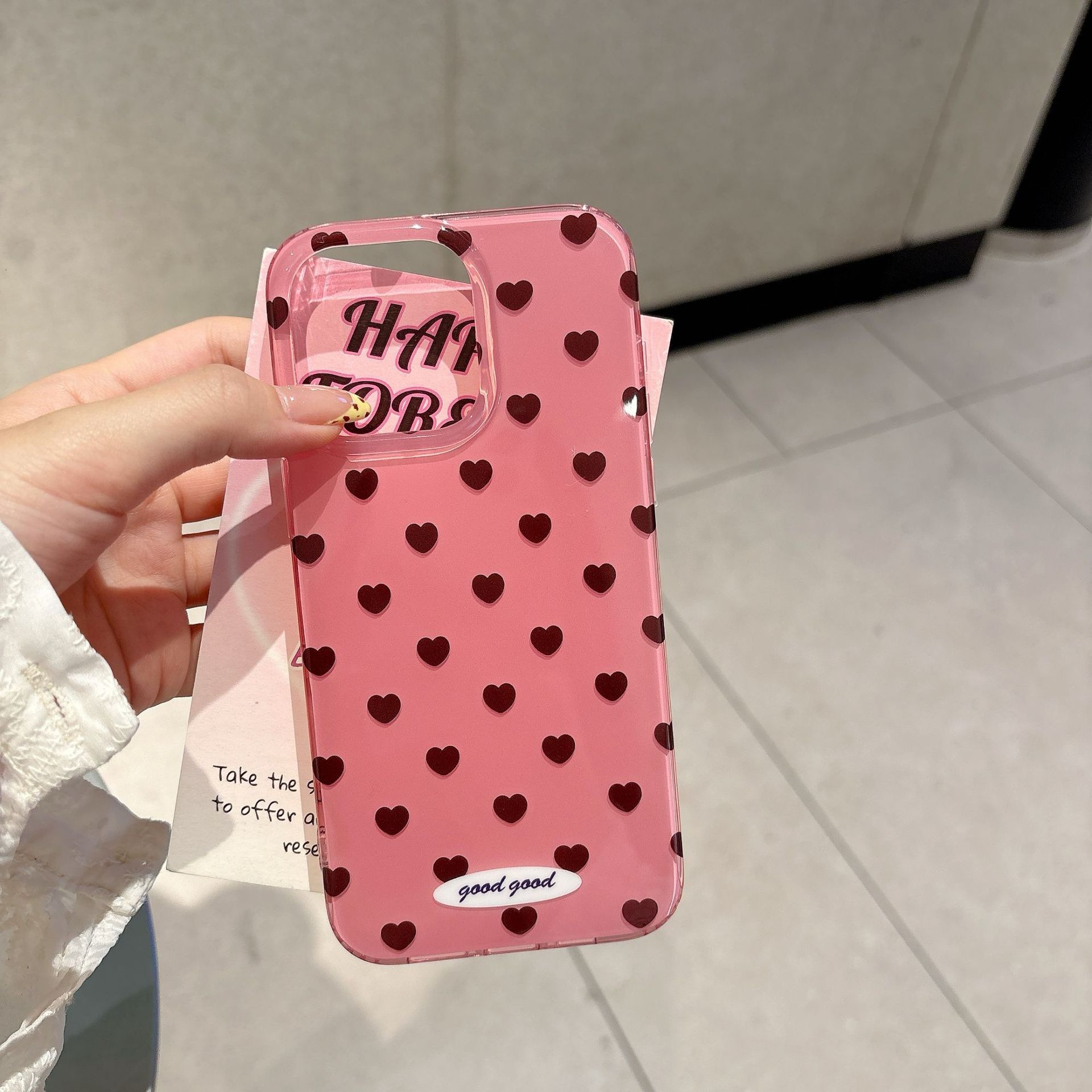 Pink Heart Phone Case Suitable for iPhone 17 Pro Max ins Niche Protective Case iPhone 16/15 Pro