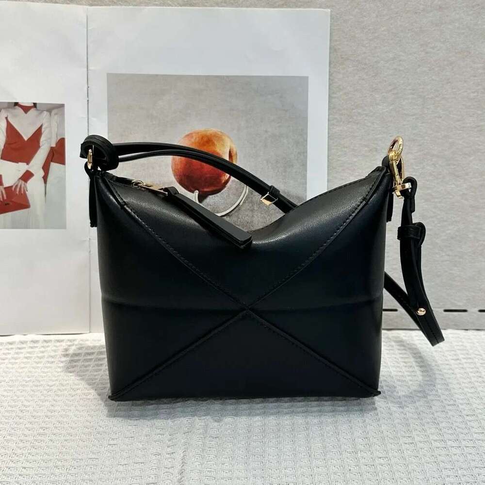 New Style Geometric Hobo Soft Genuine Leather Puzzle Foldable Underarm Single Shoulder Bag For Women Fashionable Origin