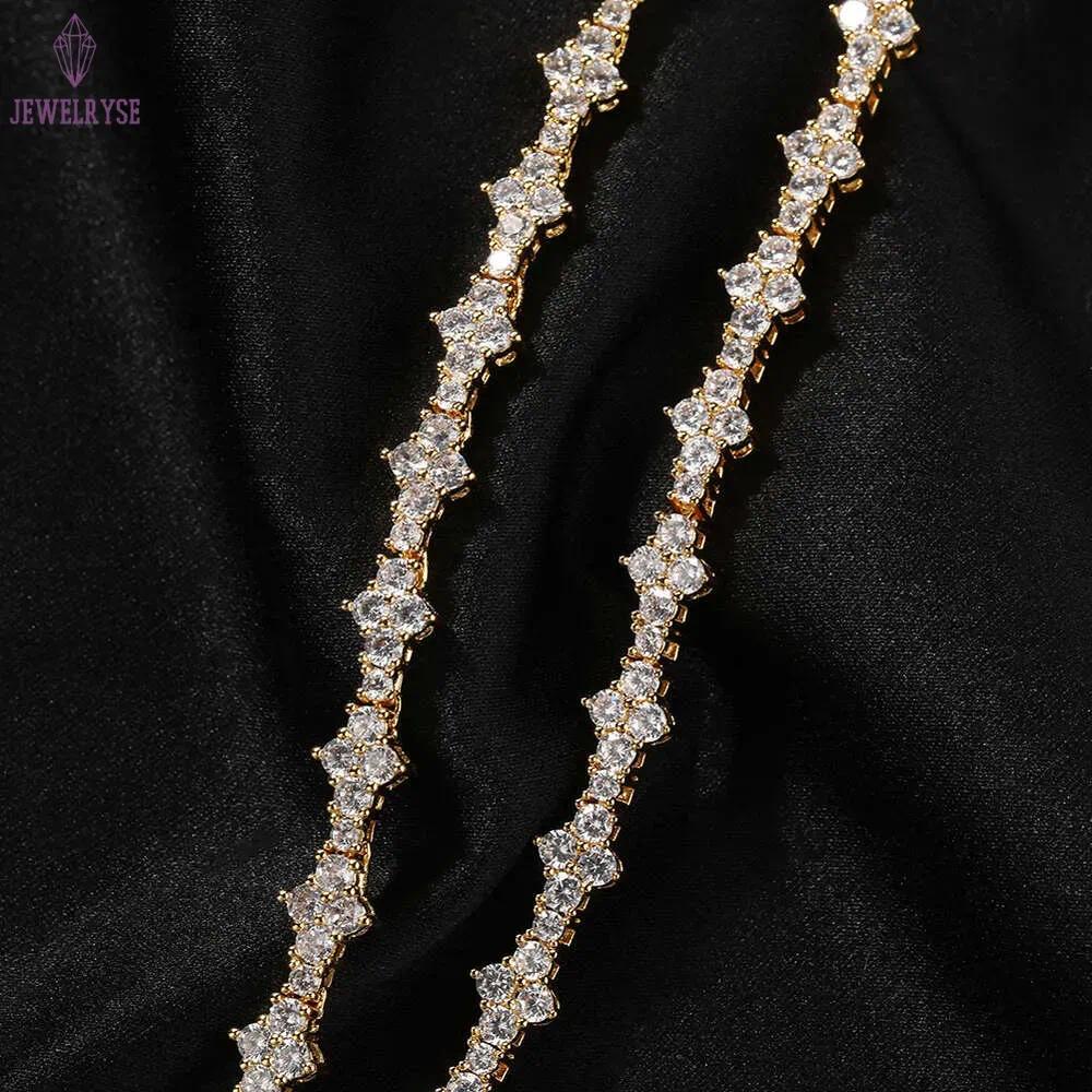 Personalized Tennis Chain Men's Hip Hop Necklace Hiphop Spring Buckle Chain Jewelry GRA moissanite diamond 18k gold sterling silver cuban link ch