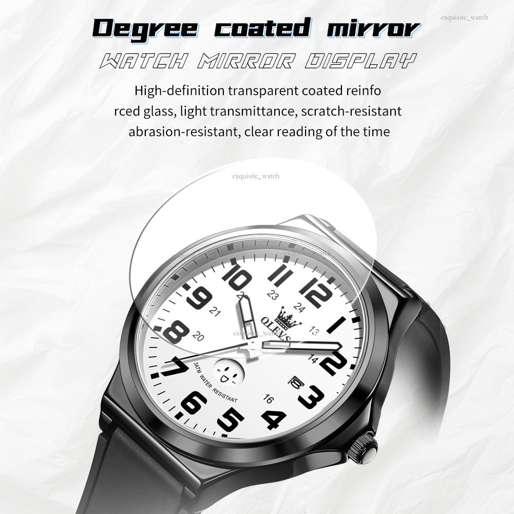 OLEVS Designer Men's Outdoor Silicone Watch Strap Digital Dial Student Watch Quartz Waterproof Watch Luxury Watch Free Delivery Wholesale