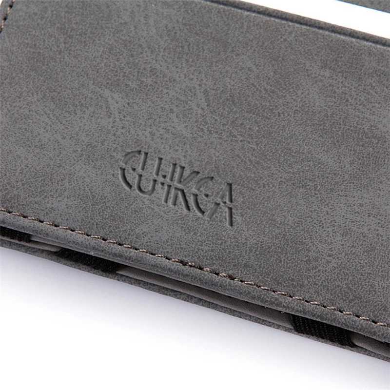 Ultra thin 2023 new mens PU leather mini magic wallet zipper coin wallet bag plastic credit card bank card holder W250419