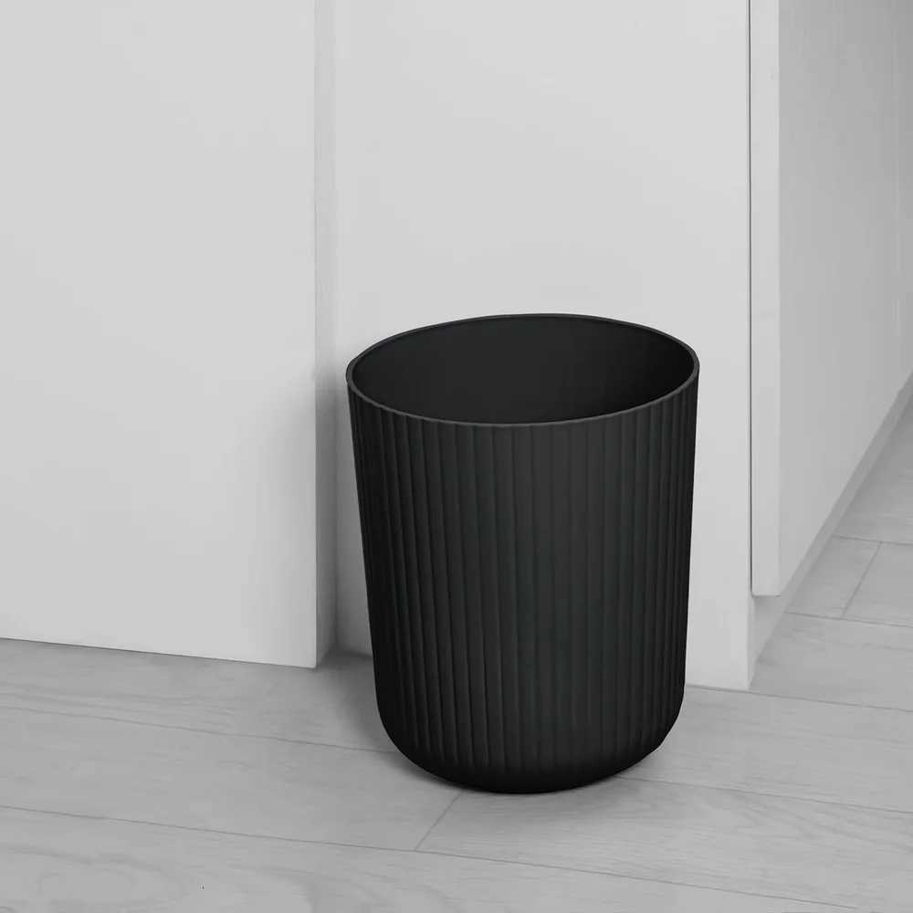 64 Gallon Plastic Ribbed Wastebasket Indoor Trash Can Durable Easy Clean Compact Design Home Office Bathroom C251120