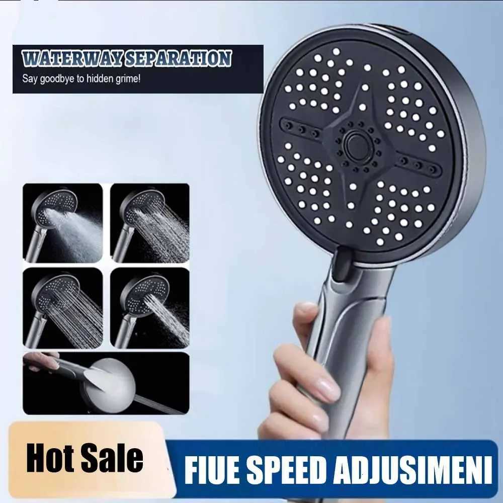 Multi-Functional High Pressure Handheld Shower Head with 5 Spray Modes Water Heater Filter Large Panel Shower NozzleM251120
