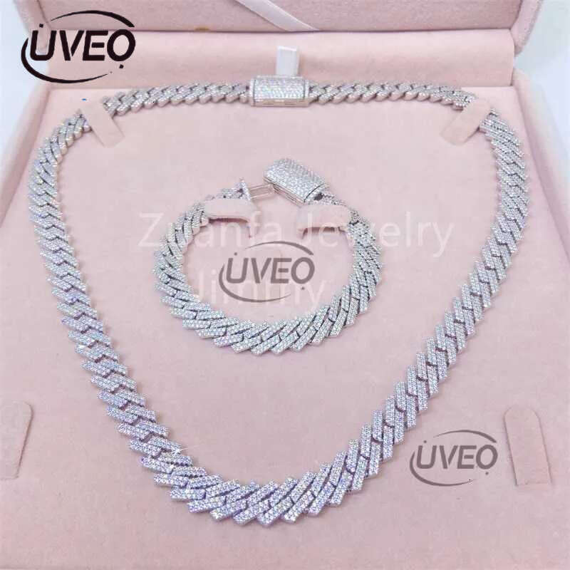 Custom Made Solid Back 10mm Width Necklace Jewelry S Pass Dia Tester Flawless Moissanite Man