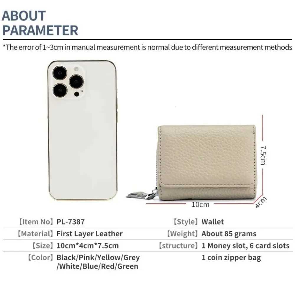 Creative Mini Women Short Wallet Large Capacity Genuine Leather Card Money Bag with Zipper Small Coin Wallet Women PurseW251120