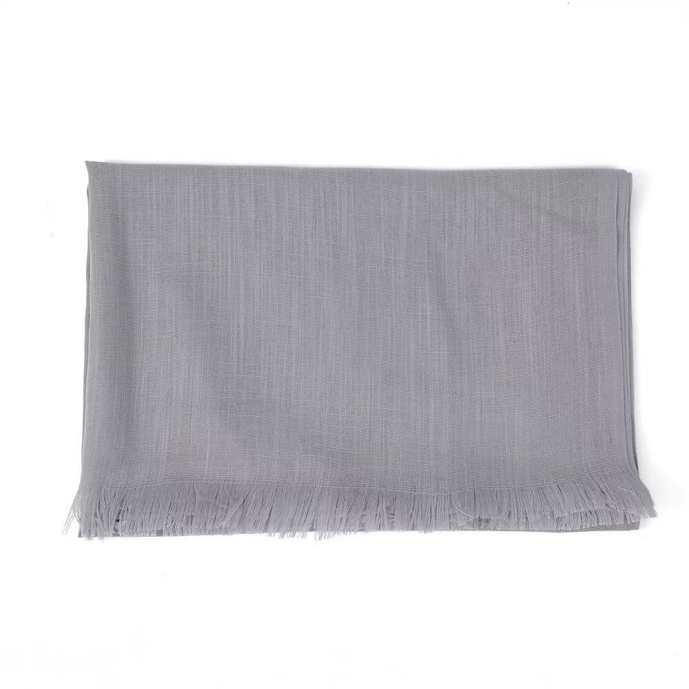 K449 Spring and summer new silk scarf women's fashion sun protection sunshade solid color bamboo cotton neck scarf factory wholesale