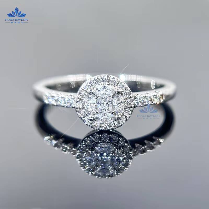 Fancy Jewelry Custom Fine Jewelry 925sliver 14K 18K Gold GRA VVS Diamond Wedding Ring Woman Engagement Moissanite Ring for Women