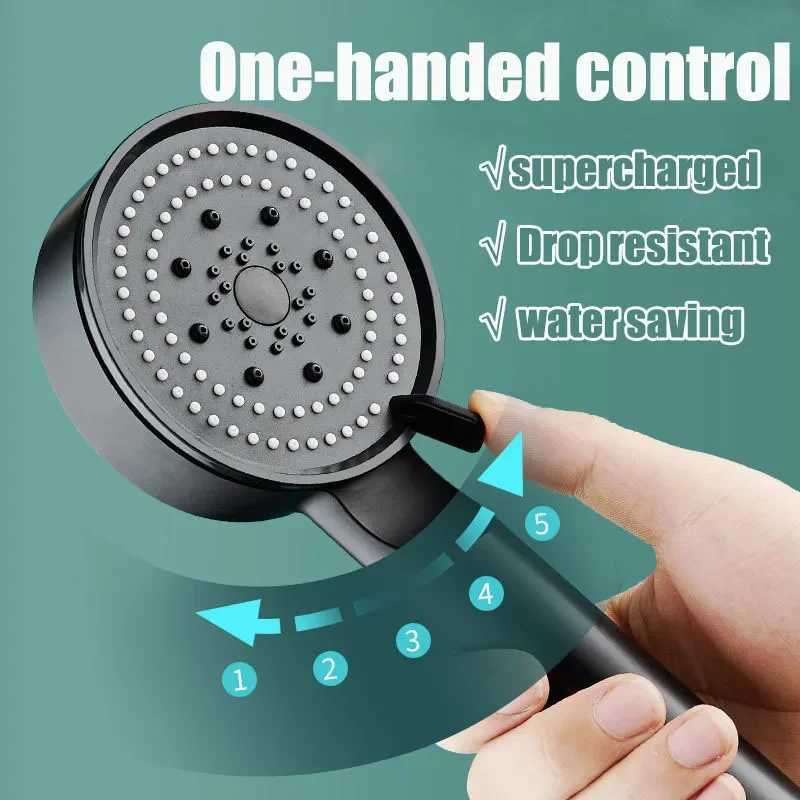 Bathroom Sprayer Shower Jetting Shower Head Water Saving Handheld Adjustable 5 Modes SPA Shower Bath Head Bathroom AccessoriesM251120