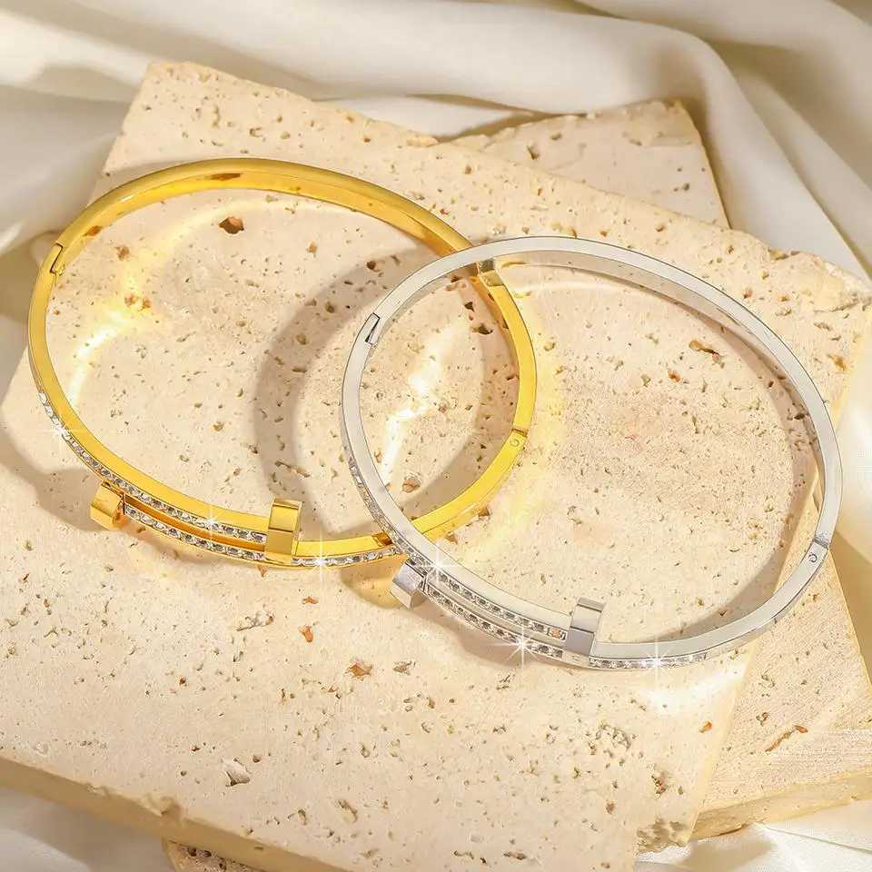 ULLZ Simple 316 Nail Lamp Luxury Titanium Steel Jewelry Womens High Quality Bracelet Multi functional Non fading Handmade Jewelry Y250420