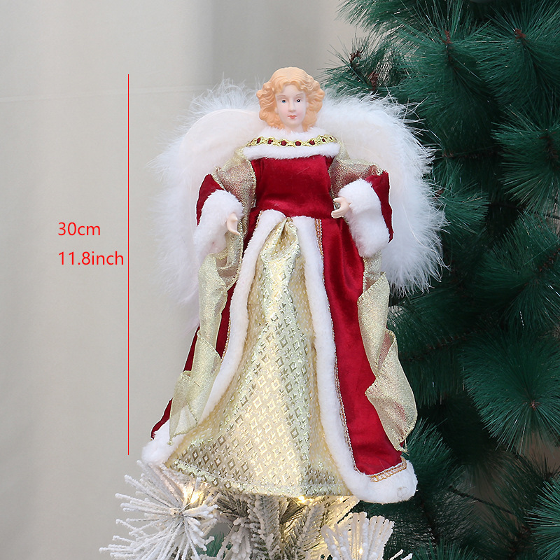 Christmas Decorations Angel Ornaments For Christmas Tree Top Gold Angel Christmas Tree Topper Gold Christmas Decors For Garden Yard Cafe Desk Decor 23