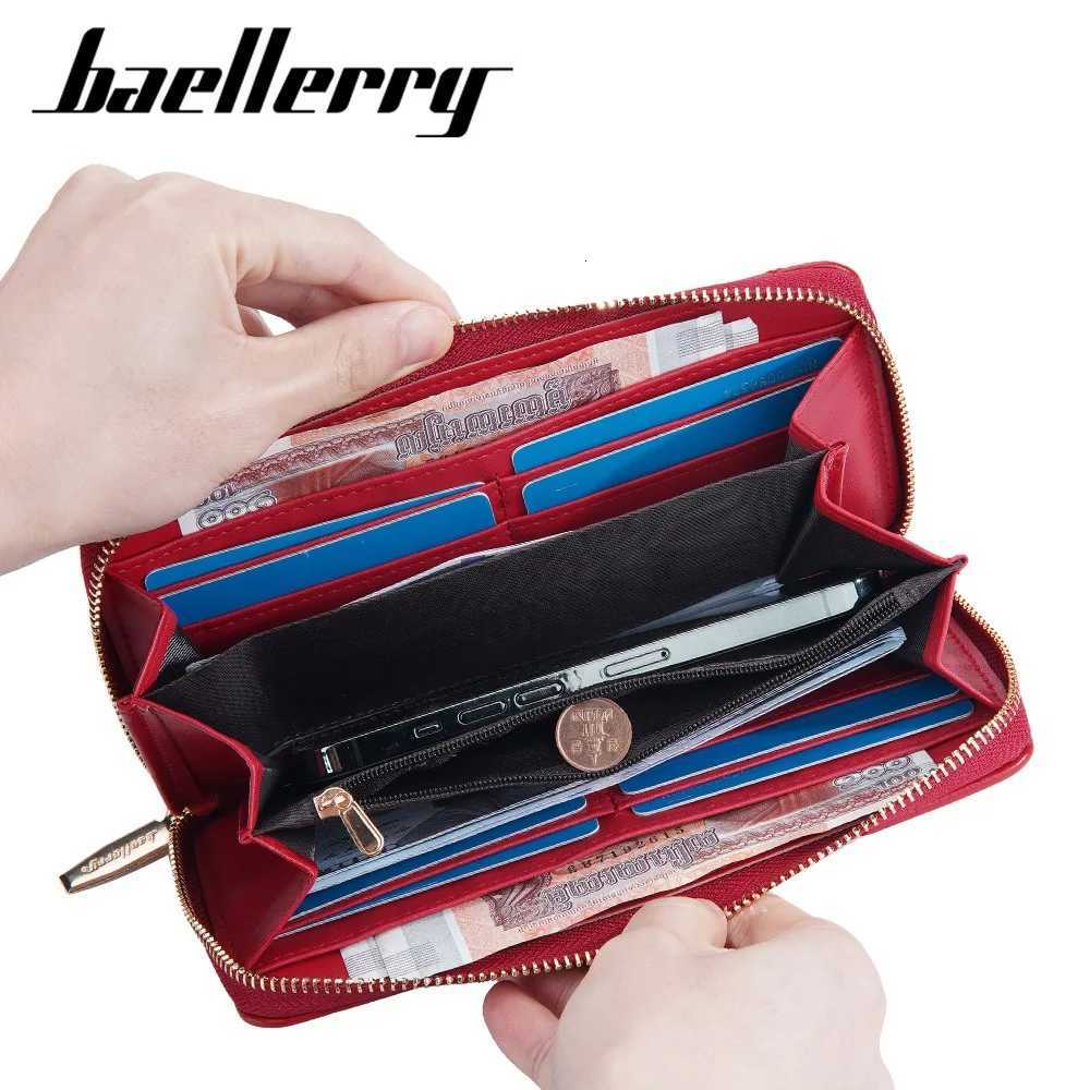 Baellerry Convertible Accordion Wallet Women PU Leather Zip Coin Purse with Detachable Wrist Strap - Large CapacityW251120