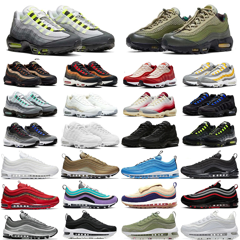 95s Running Shoes Designer Mens Shoes Fashion luxury 97s Sneakers Trainers Triple Black White Aegean Storm Sequoia Pink Beam Outdoor Men Women Sports Runners