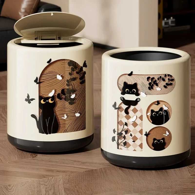 Vintage Trash Can - Premium Home Waste Bin Cute Design for Living Room/Kitchen Odor-Proof Garbage Basket Elegant Home Decor C251120