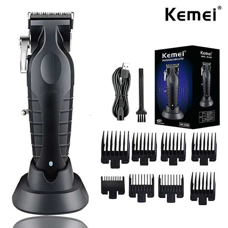 Kemei KM-2296 Professional Hair Clipper for Men Hair Cutting Machine with Seat Charger Hair Trimmer Machine Haircut MachineT251120