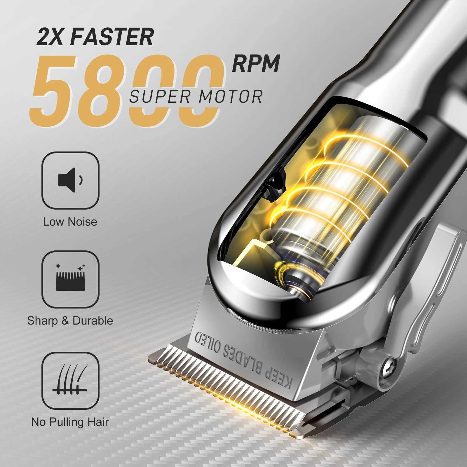 Sejoy Professional Hair Cutting Machine Hair Cutting Kit Cordless Barber Clipper Set with LED Display Hair Clippers for MenT251120